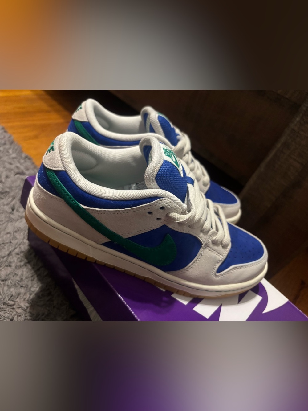 Nike White Blue Green Low-Top Sneakers